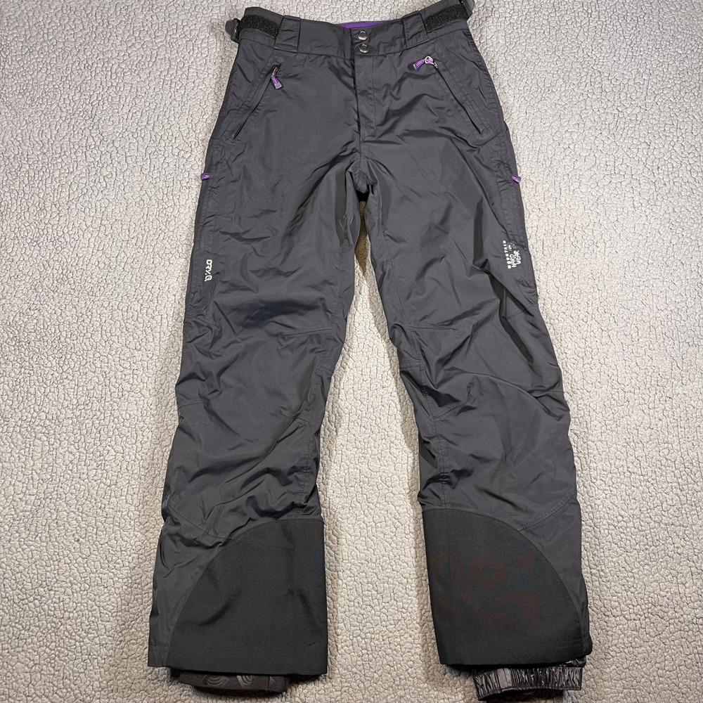 Mountain Hardwear DryQ Snow Pants Womens XS Black Purple Ski Snowboard Insulated